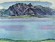 Ferdinand Hodler lake thun and the stockhorn mountains oil painting on canvas